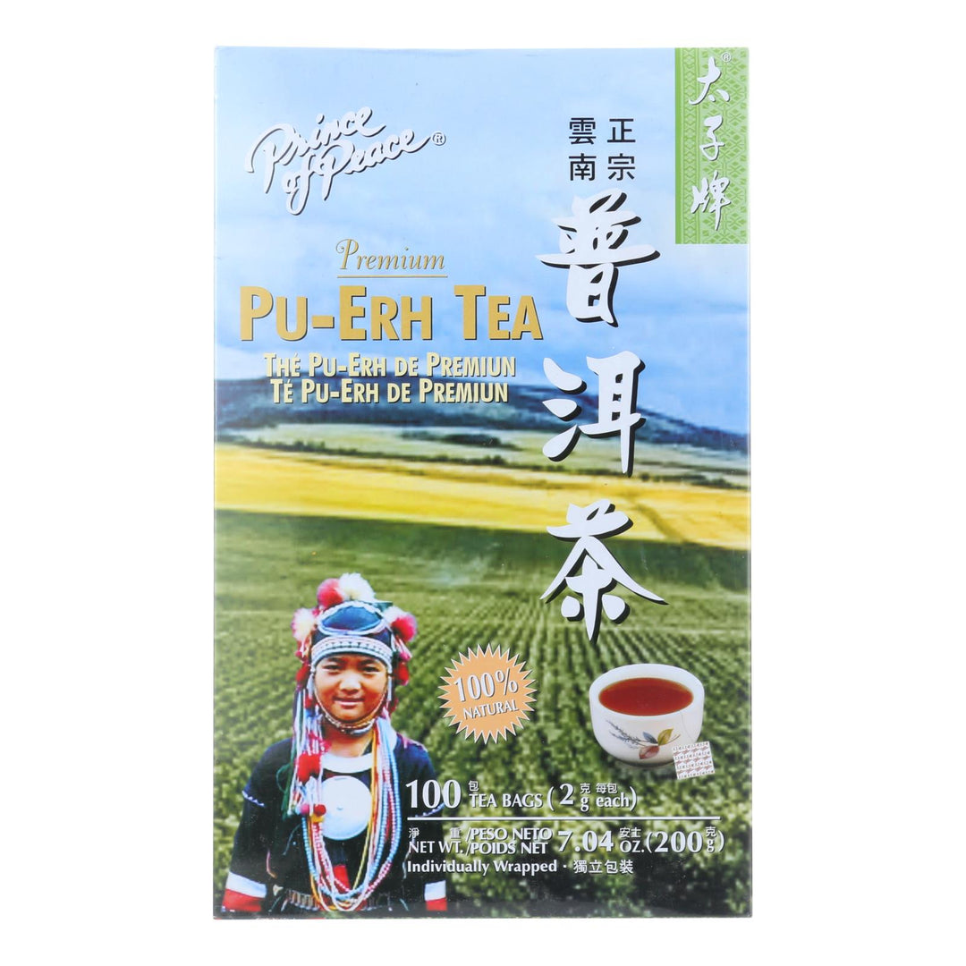 Prince Of Peace - Tea Premium Pu-erh - 1 Each-100 Bags - Maras Green